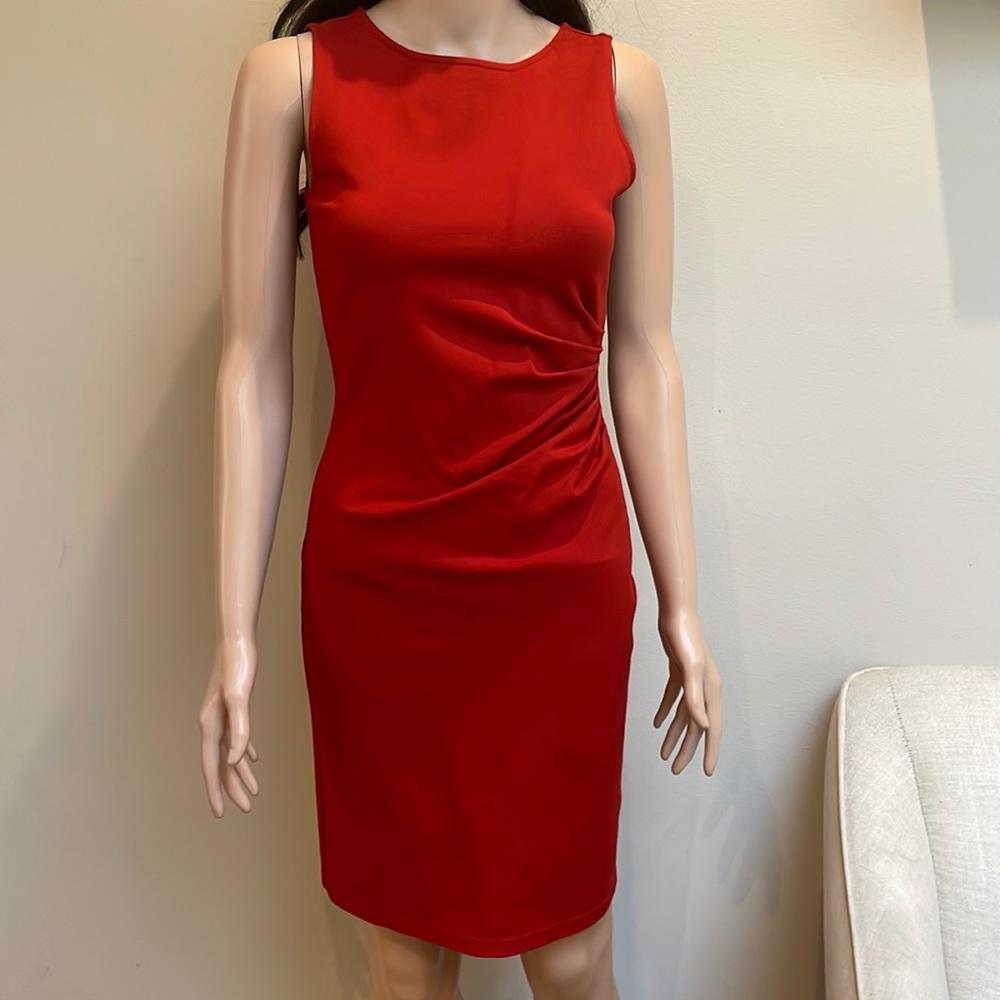 Red pencil dress